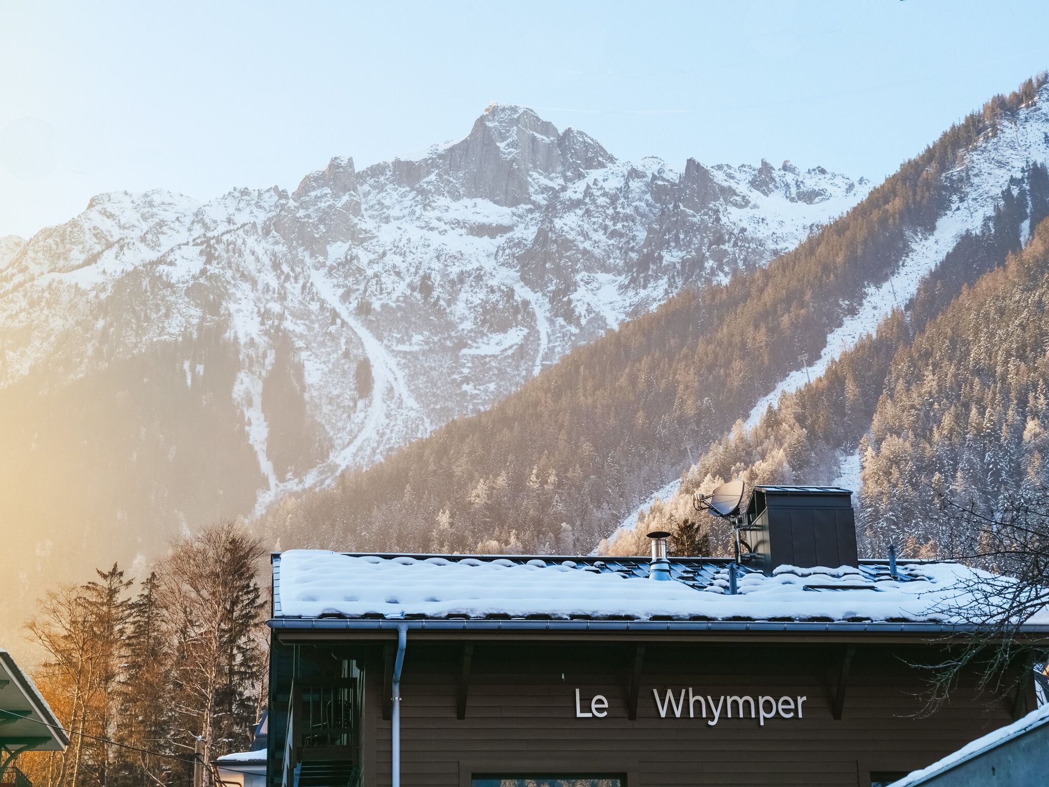 chalet whymper chamonix winter mountains