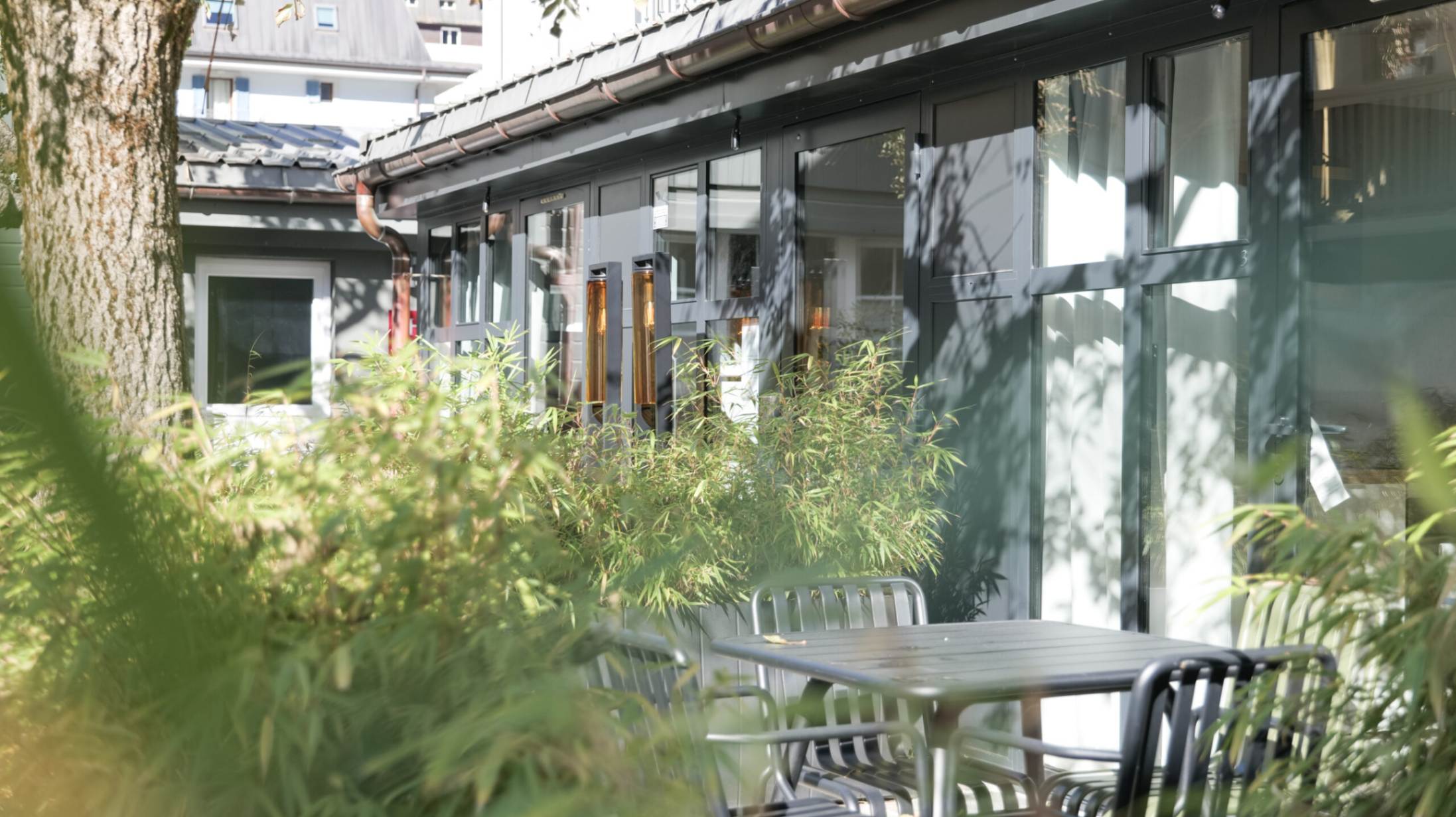 Terrasse appartement rez de chaussée appartement Génépy Chamonix
