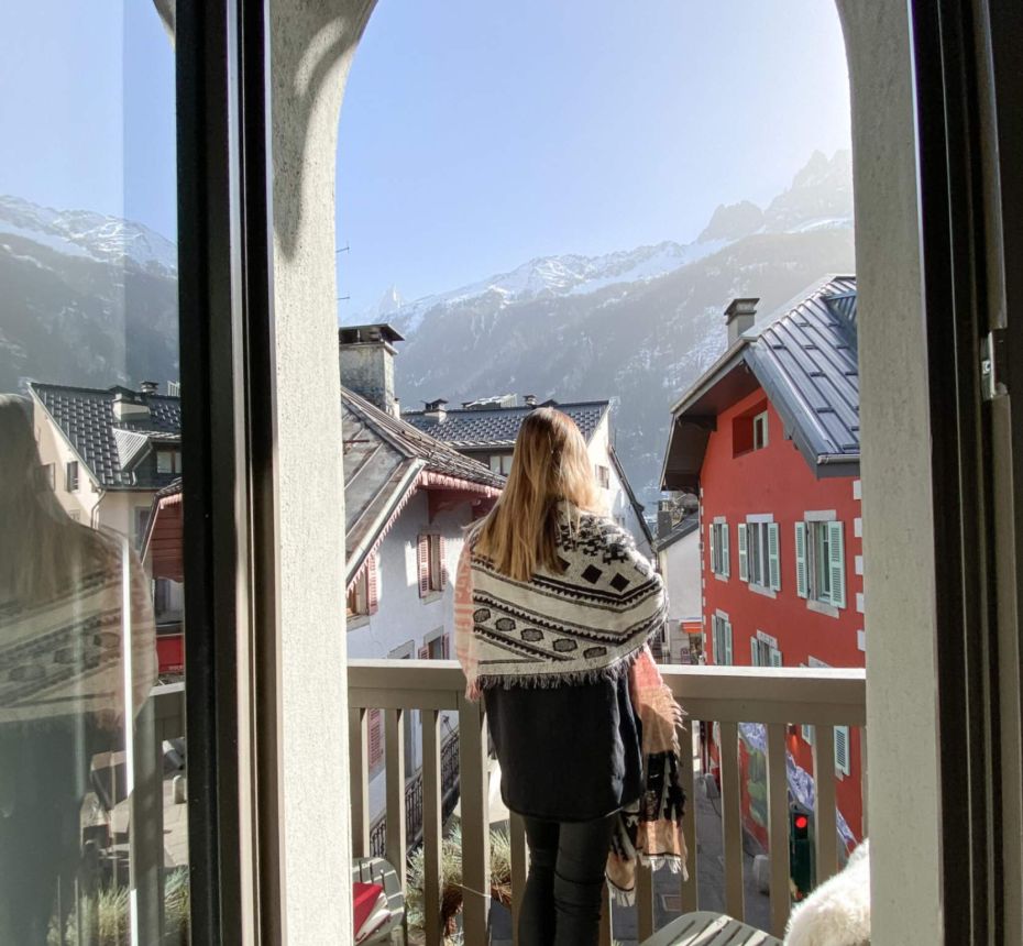 Apartment with views of Chamonix and the mountains from the balcony