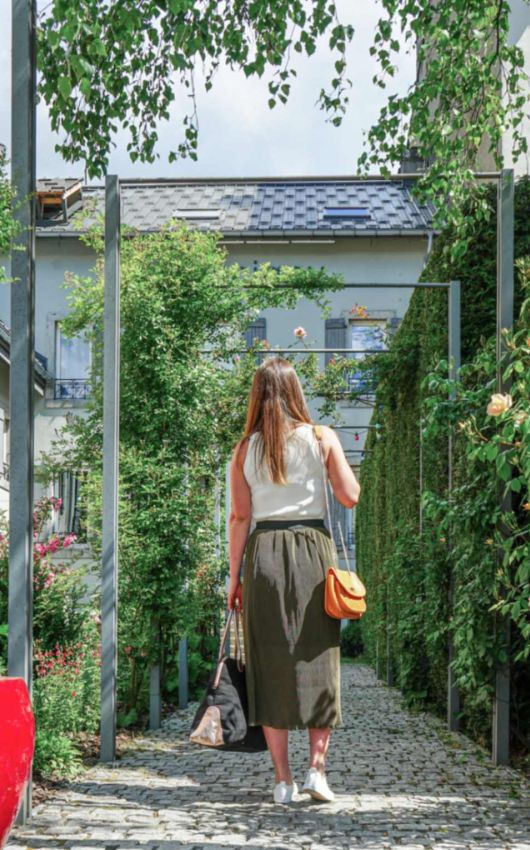 Entrée enneigée Hameau Faucigny Chamonix hiver